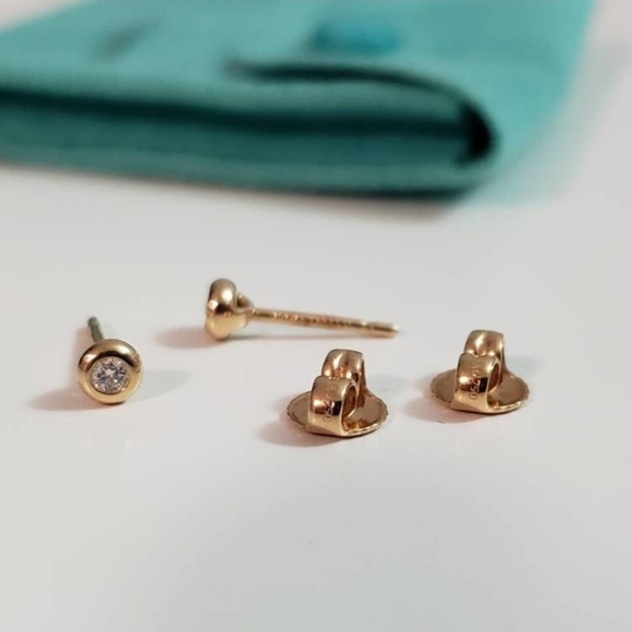 Tiffany & Co Diamonds By the Yard Gold Stud Earrings - Picture 5 of 9